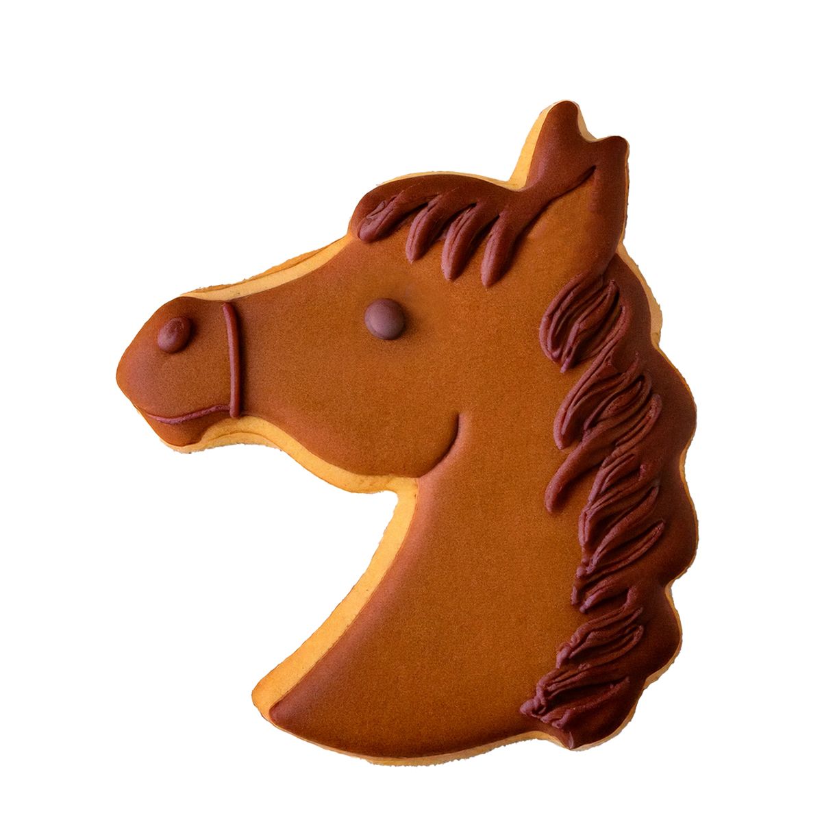 Keksausstecher, Trockenbackware, Pferd, Haare/ Mähne, braun