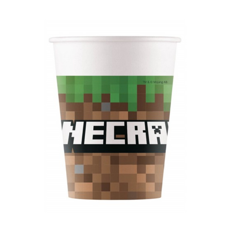Gobelets de fête Minecraft, 8 pcs.