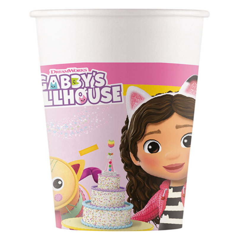 Kindergeburtstag-Becher-Gaby-s-Dollhouse
