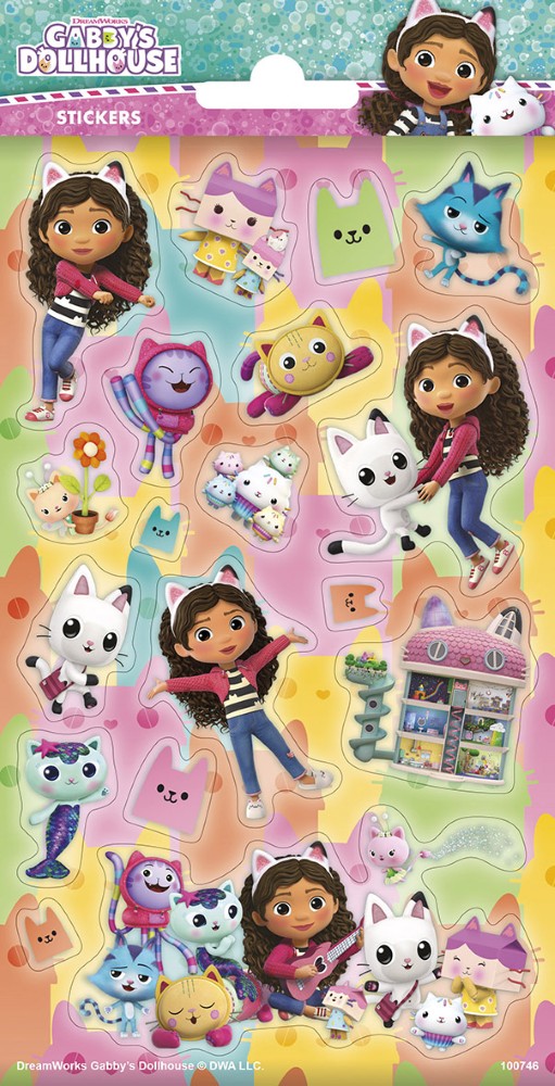 Stickerbogen, Gabby-Dollhouse, Katze, Figuren, Wohnaccessoires