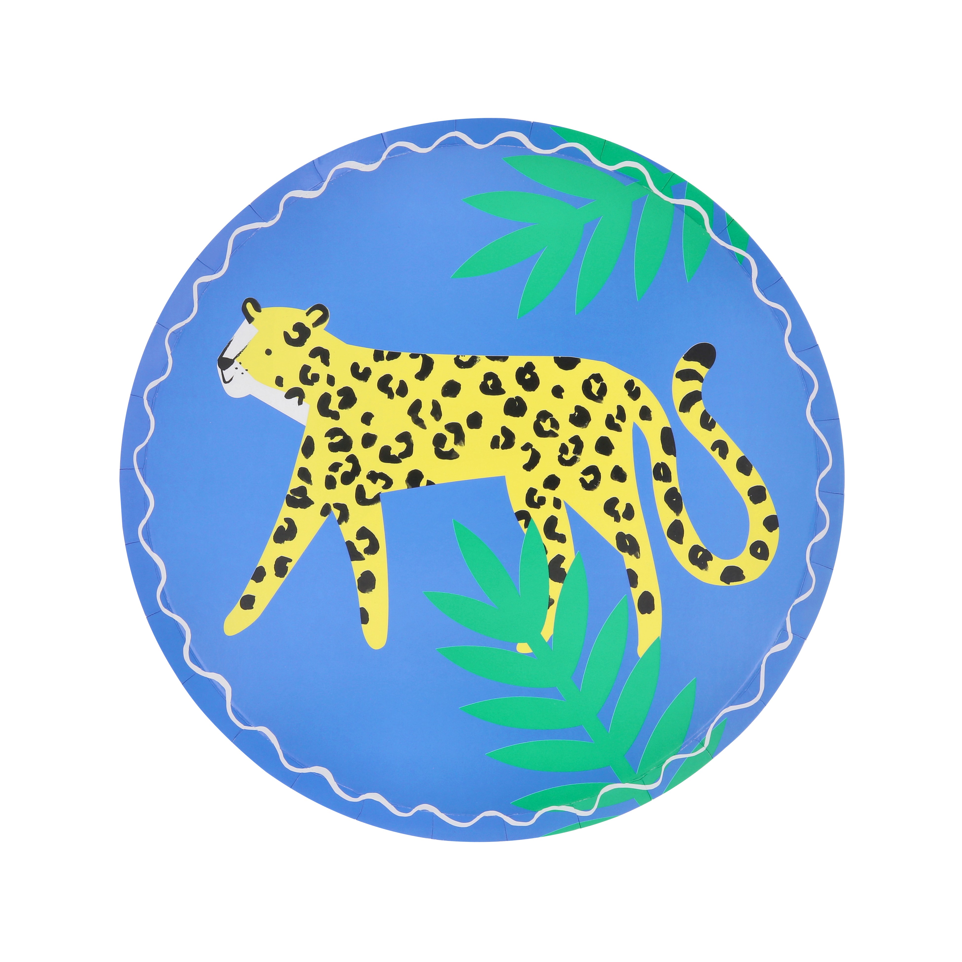 Leopard, Tierdruck, Gelb, Rundes Design, Dschungel