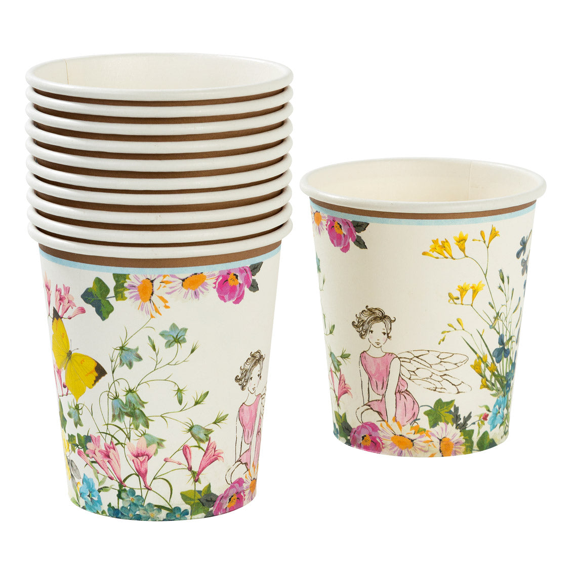 Pappbecher, Einwegbecher, Blumenmuster, Papierbecher, Tierfigur