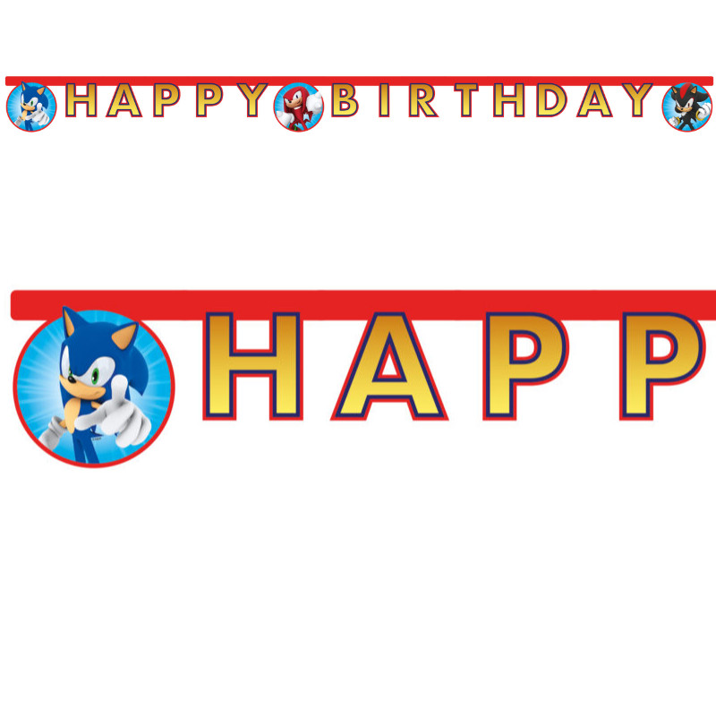 Guirlande Happy Birthday Sonic