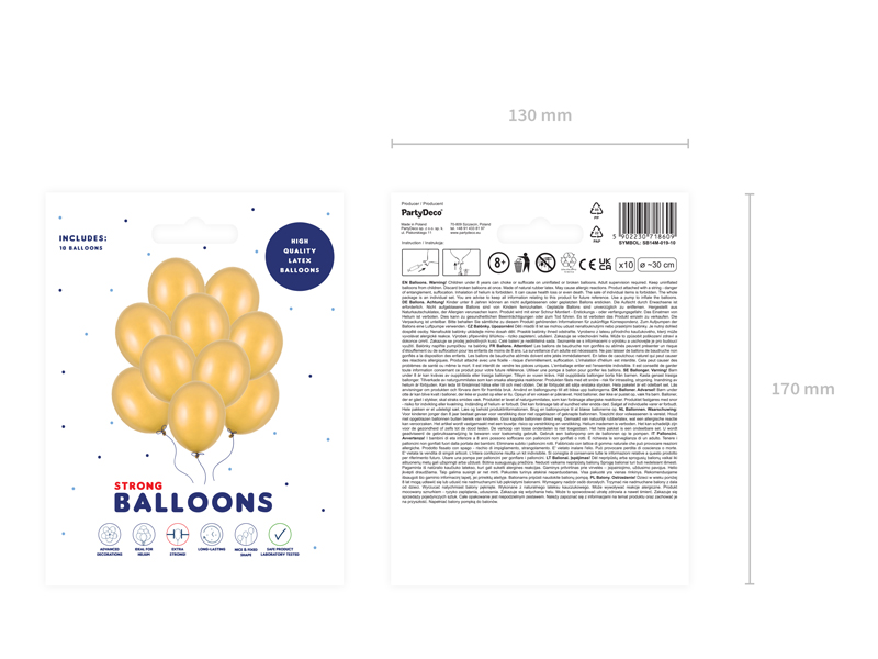 Balloonenbund, Goldene Ballons, Latexballons, Partydeko, Dekorationsballons