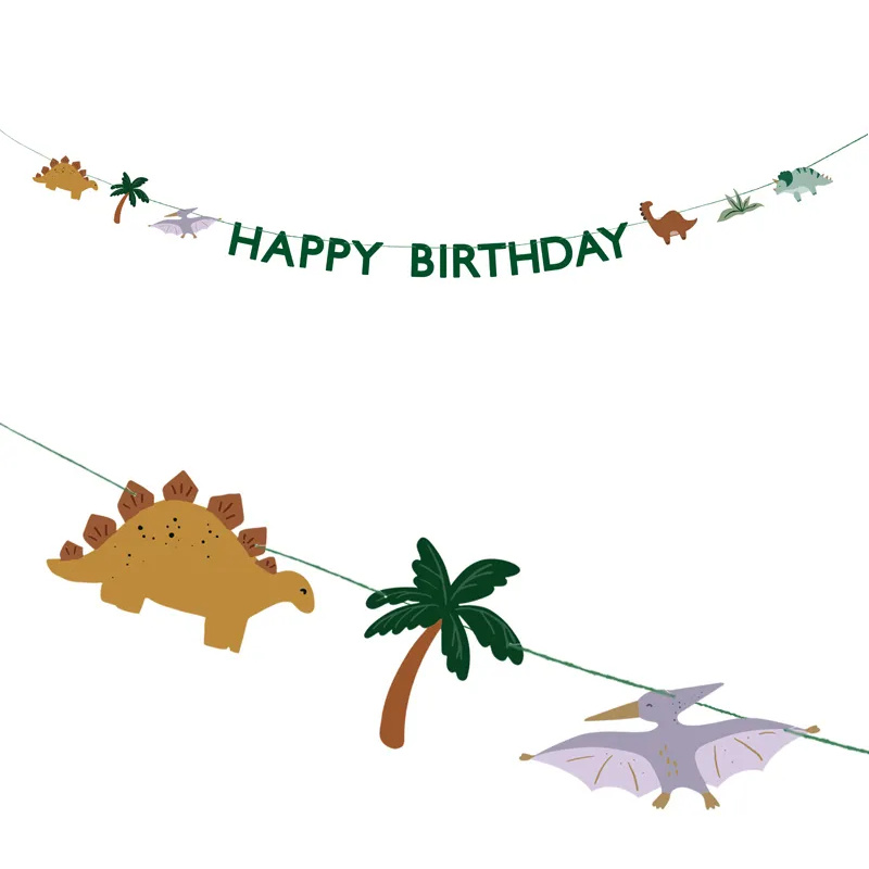 Kindergeburtstag-Girlande-Happy-Birthday-Dinos