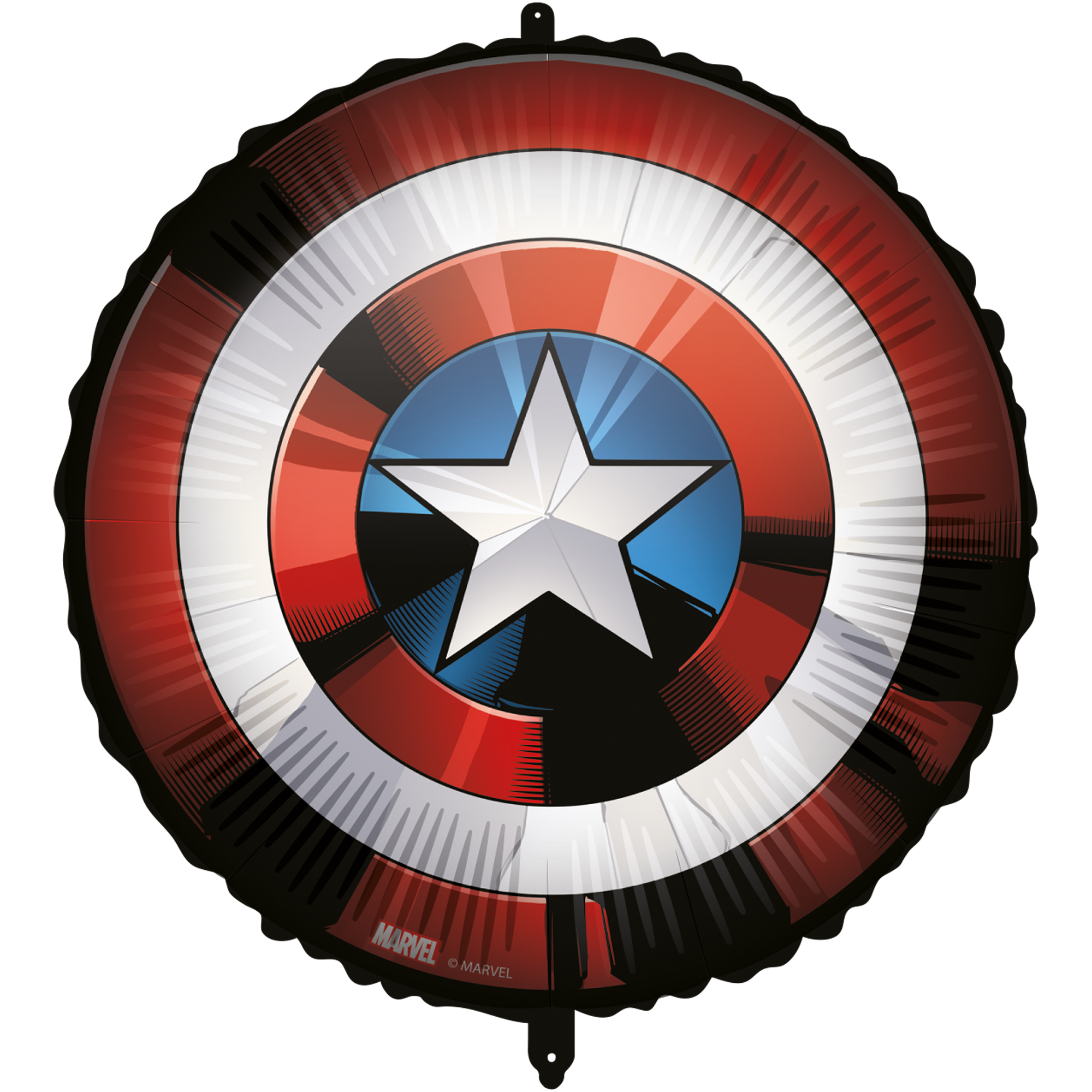 Schutzschild, Captain America, Superhelden-Icon, Sternenlogo, Labelballon