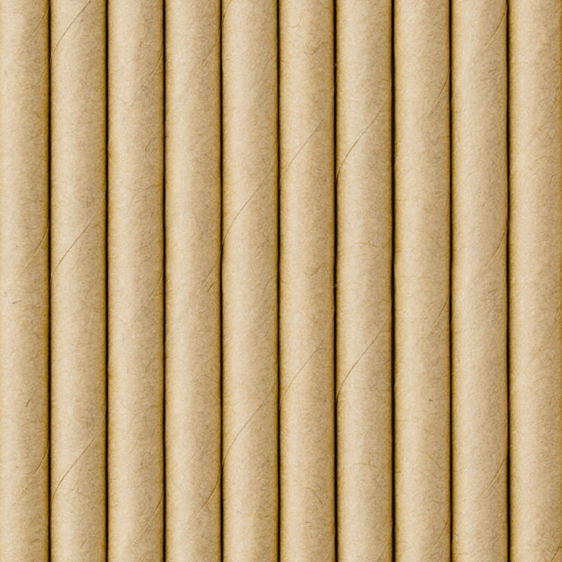 Papiertrinkhalme Kraftpapier, 10 Stk.