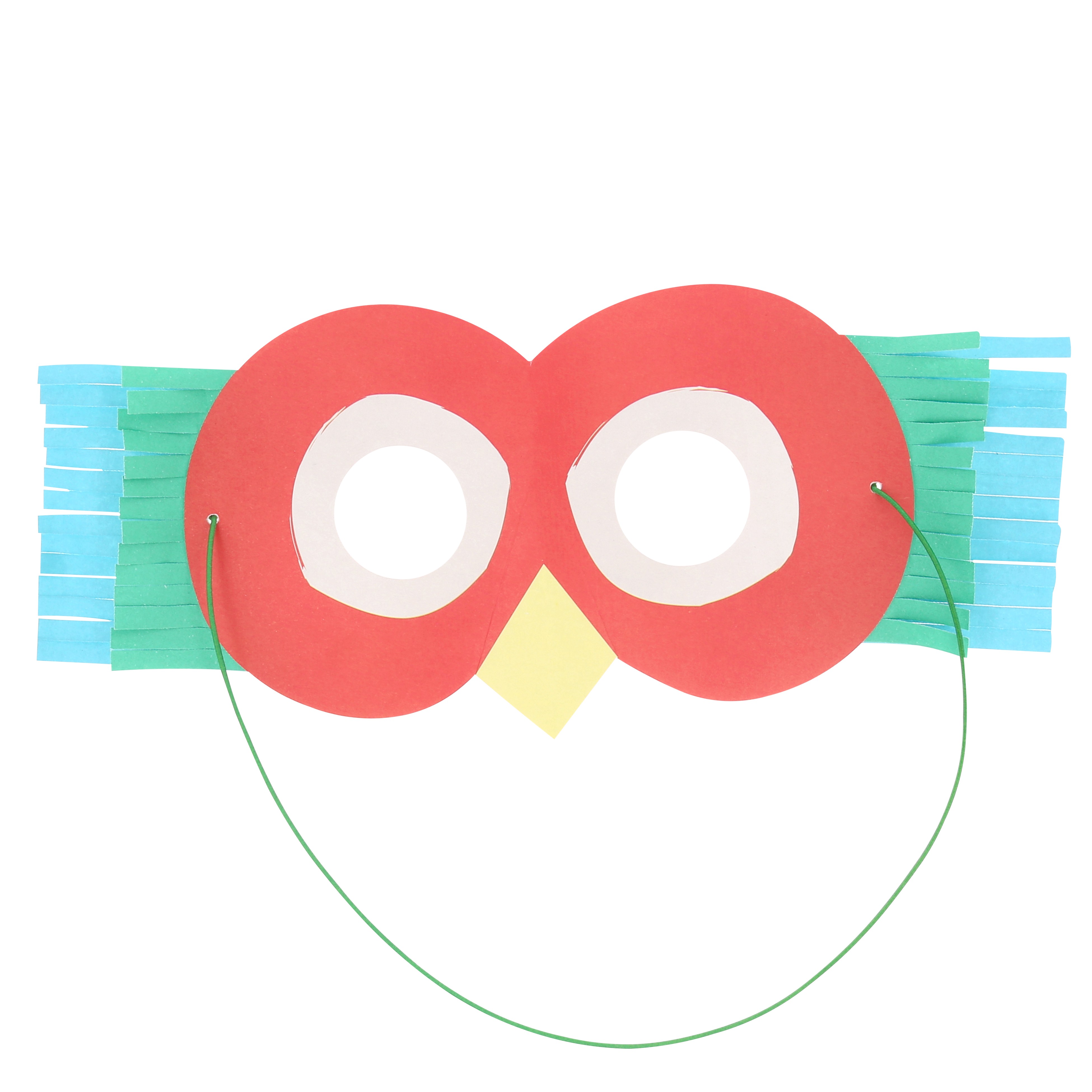Maskenmaske, Papierbastelei, rote Maske, Eulenmaske, Party-Accessoire