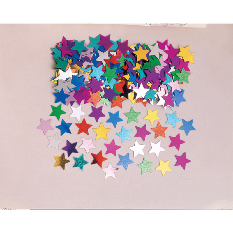 Kindergeburtstag-Konfetti-farbige-sternchen