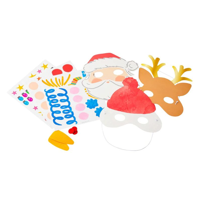 Kindergeburtstag-Masken-zum-Basteln-Christmas-1