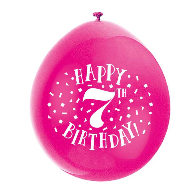 Luftballons 7. Geburtstag, 10 Stk.