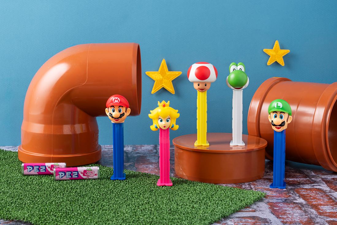 Spielzeug-Peppa-Pegel, Super Mario, Pflasterpfosten, Charakter-Figuren, Lego-Optik