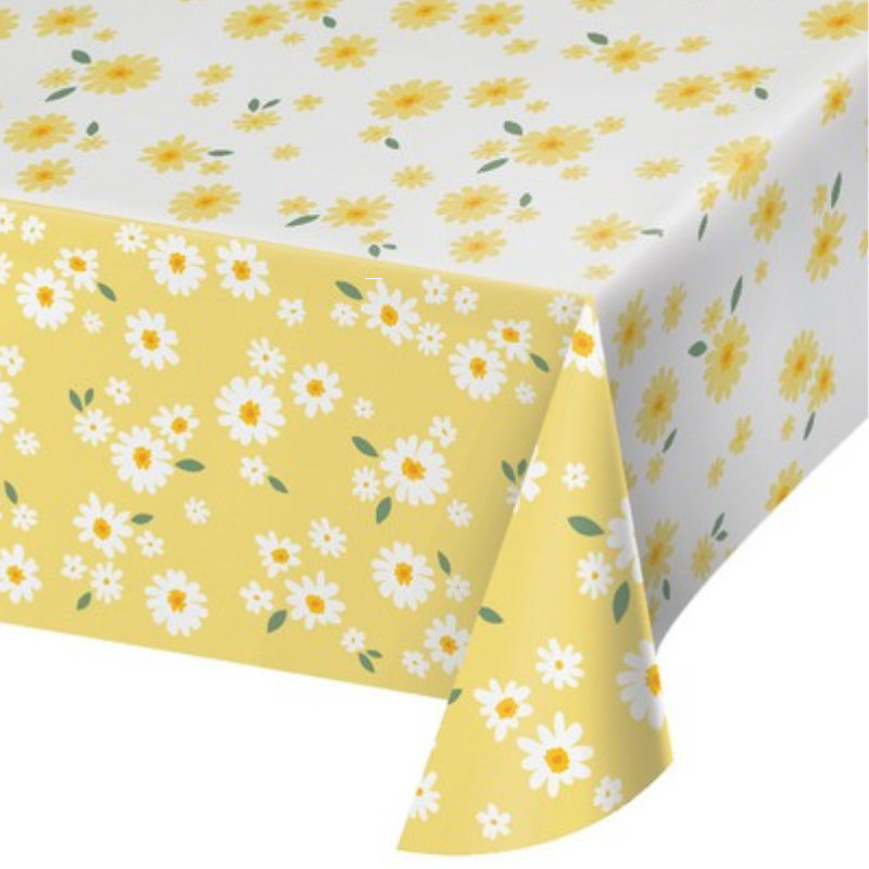 Kindergeburtstag-Tischdecke-Ganseblumen