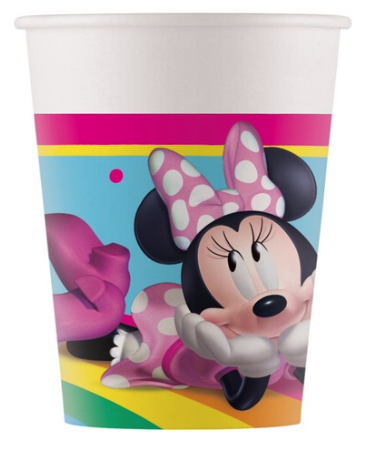 Pappbecher, Minnie Maus, Minnie-Design, Pappe, Becher mit Muster