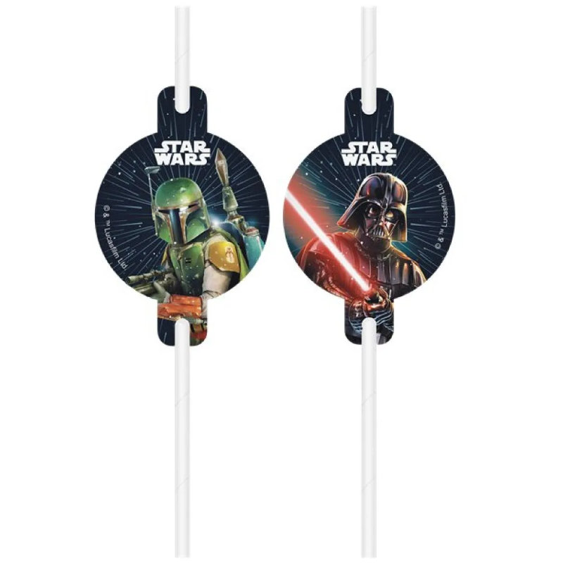 Kindergeburtstag-Papiertrinkhalme-Star-Wars