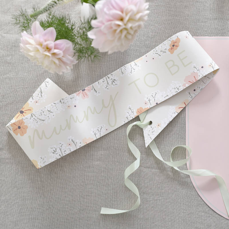 Kindergeburtstag-Scharpe-Mummy-to-be-Floral-Baby-2