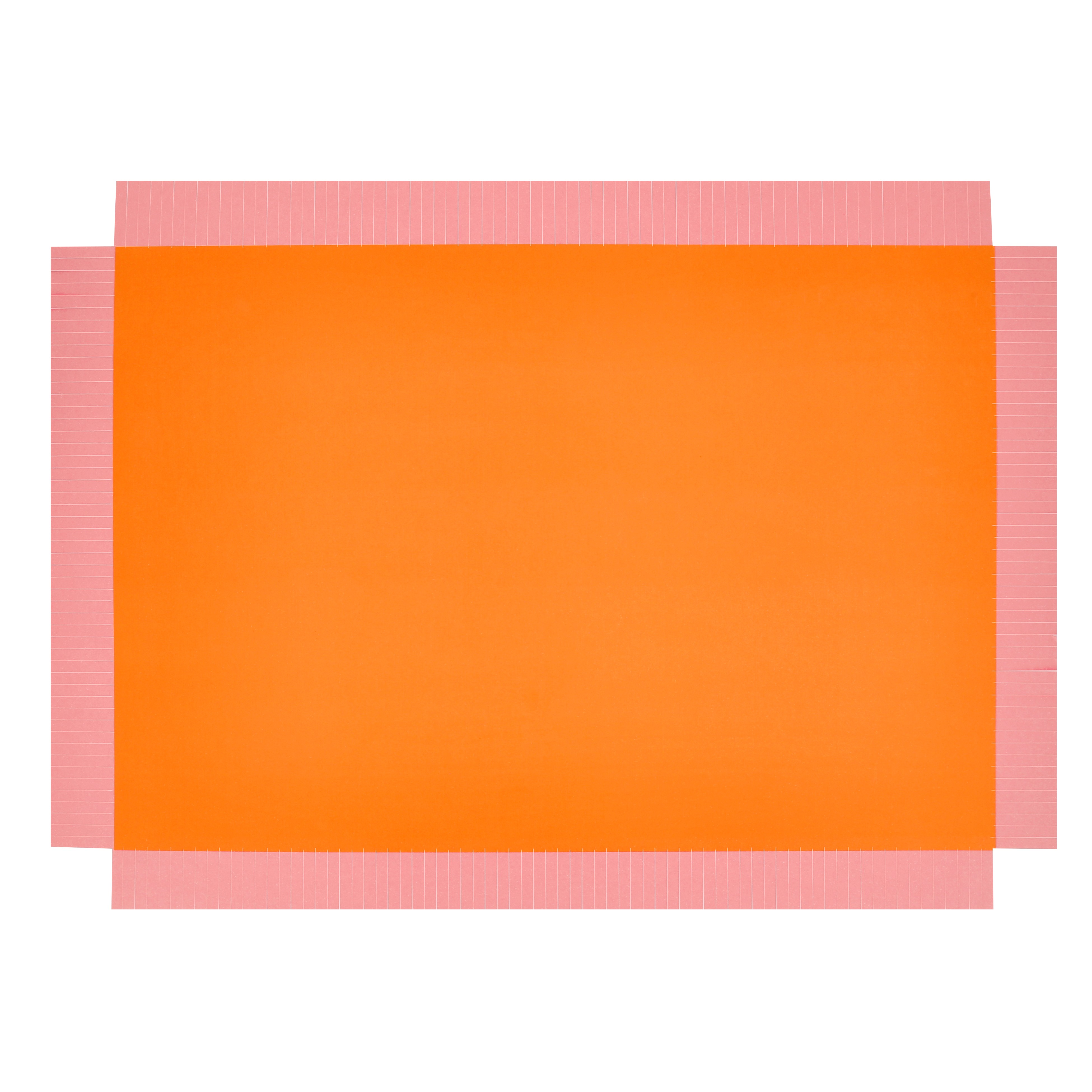orange rectangle, pink border, geometrische Kunst, abstrakte Gestaltung, einfarbig