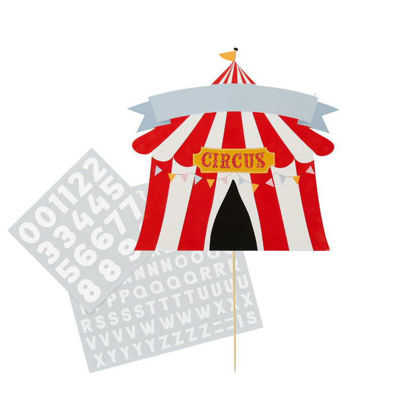 Cake Topper tente de cirque personnalisable, 1 pc.