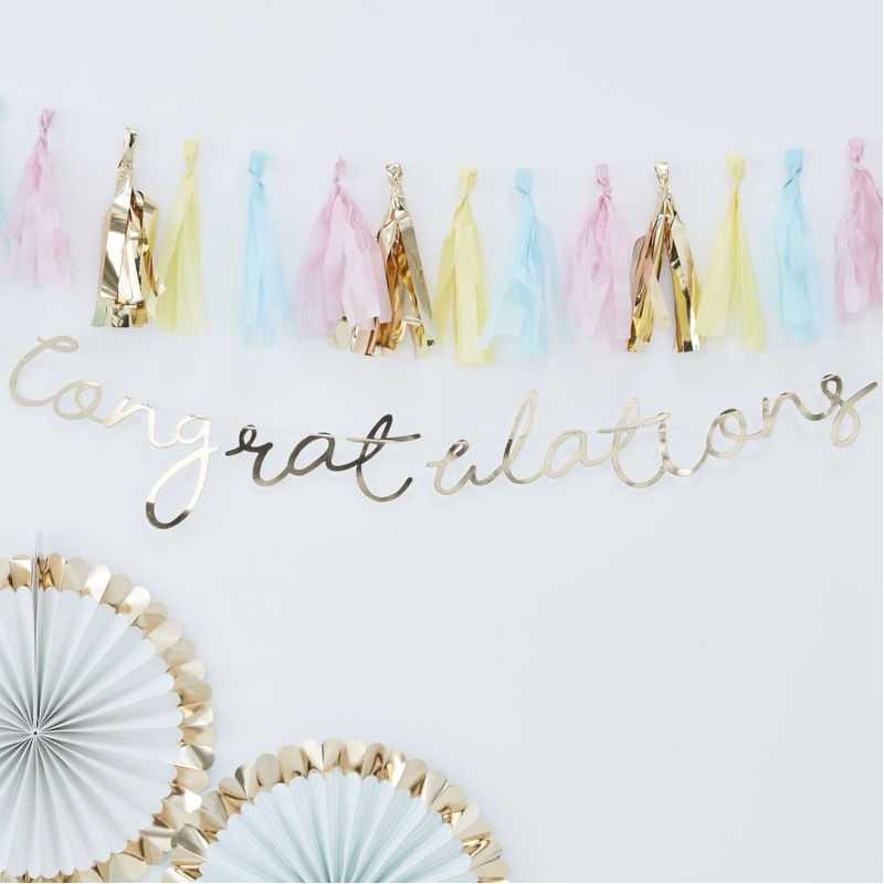 Girlande Congratulations Vintage Gold