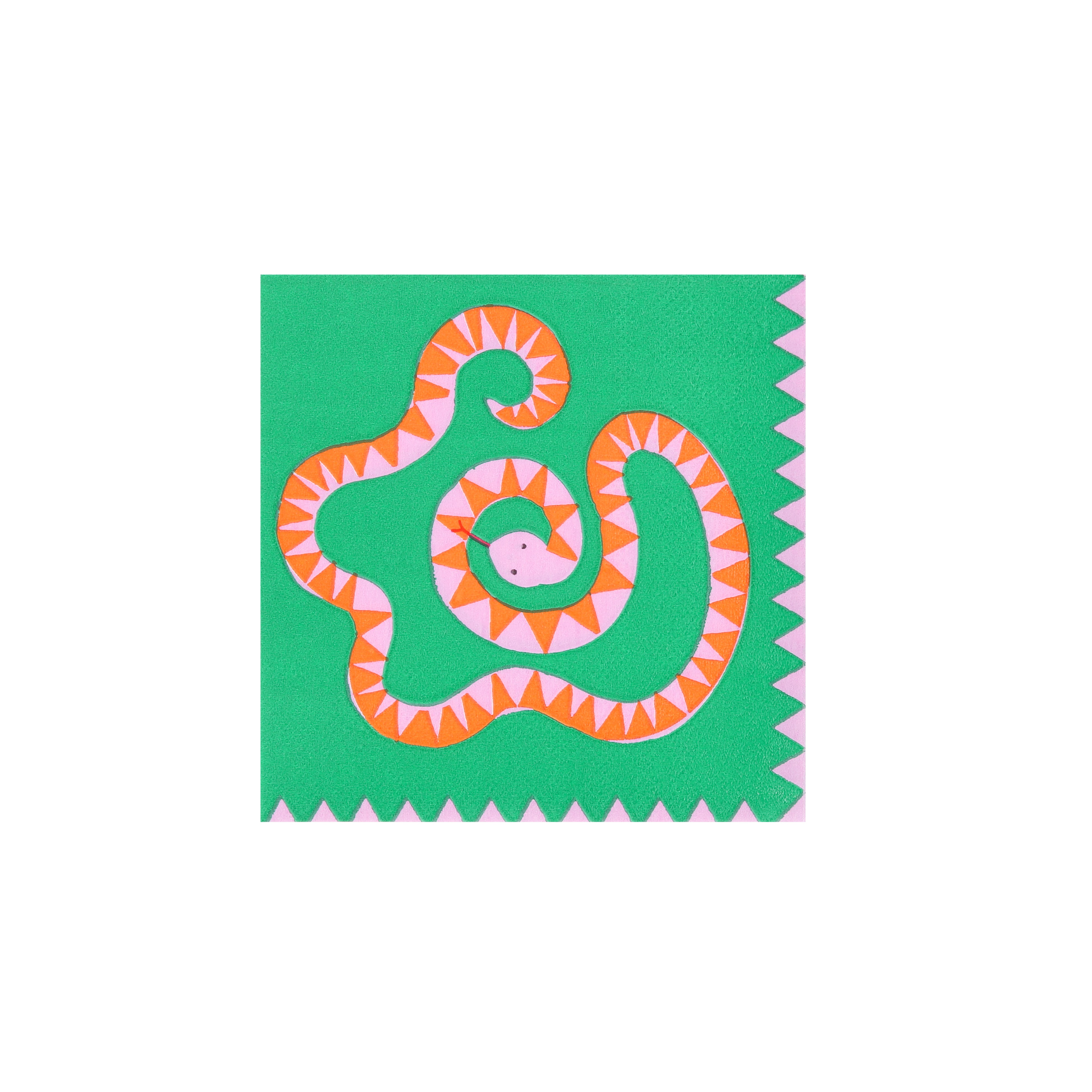 artwork, snake, spiral, gruen, pink-rand