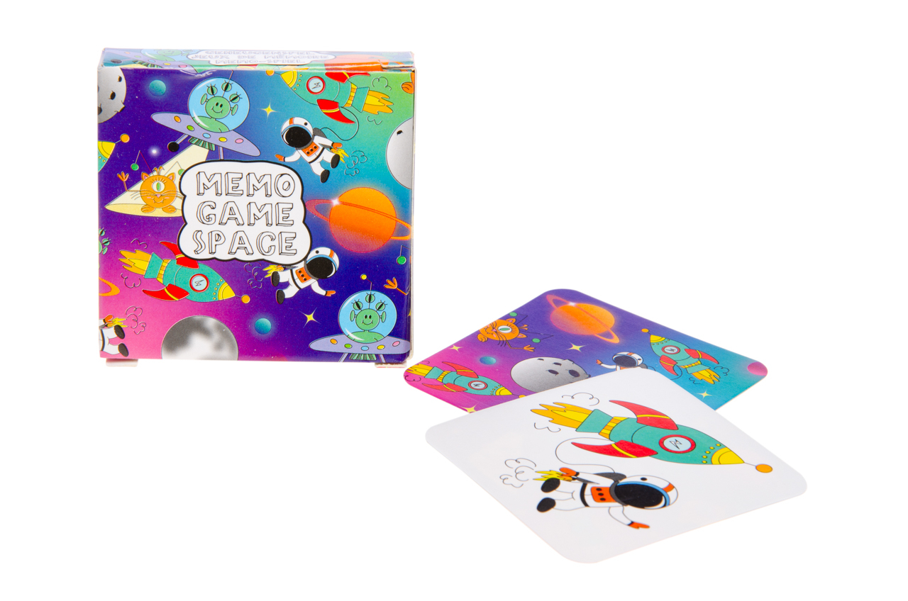 Memo-Spiel, Memory-Spiel, Kartenspiel, Weltraum-Thema, Kinderkarten