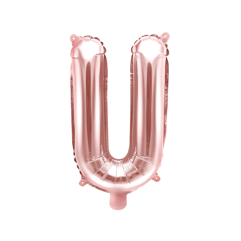 "Folienballon Buchstabe ""U"" rose gold, 1 Stk."
