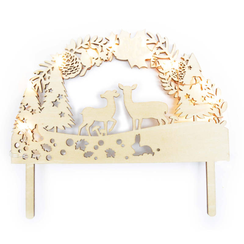 Kindergeburtstag-Cake_Topper_Waldtiere_LED_Merry_Christmas_1