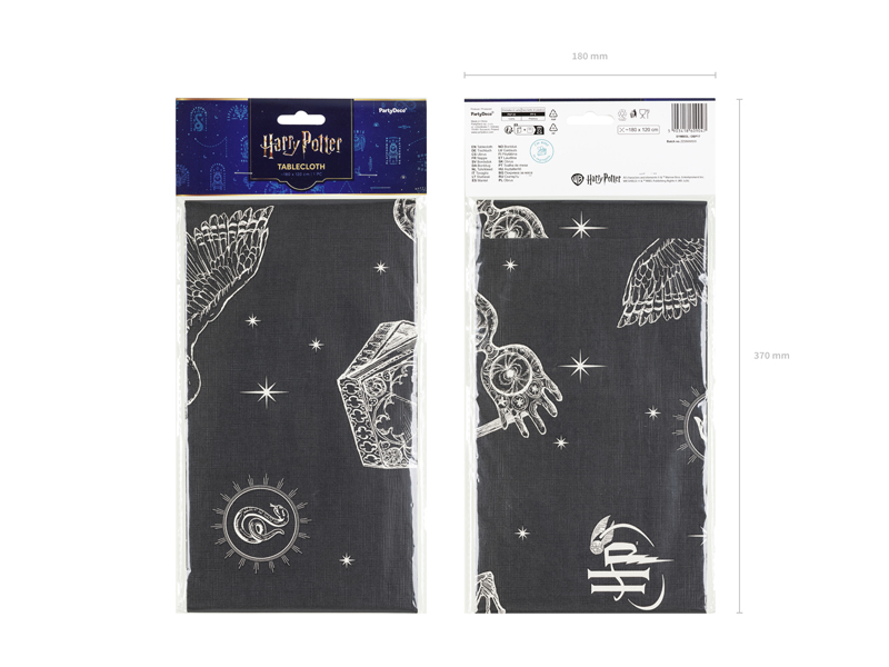 Tischdecke, Harry Potter, Druckmuster, Schwarz, Weiß