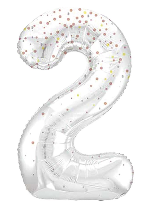 Ballons aluminium 2 métallisé argent-rose, 1 pc.