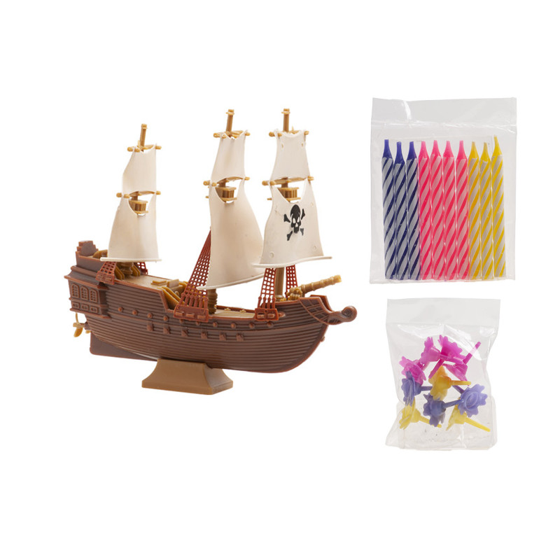 Kindergeburtstag-Tortendeko-Set-Piratenschiff-1