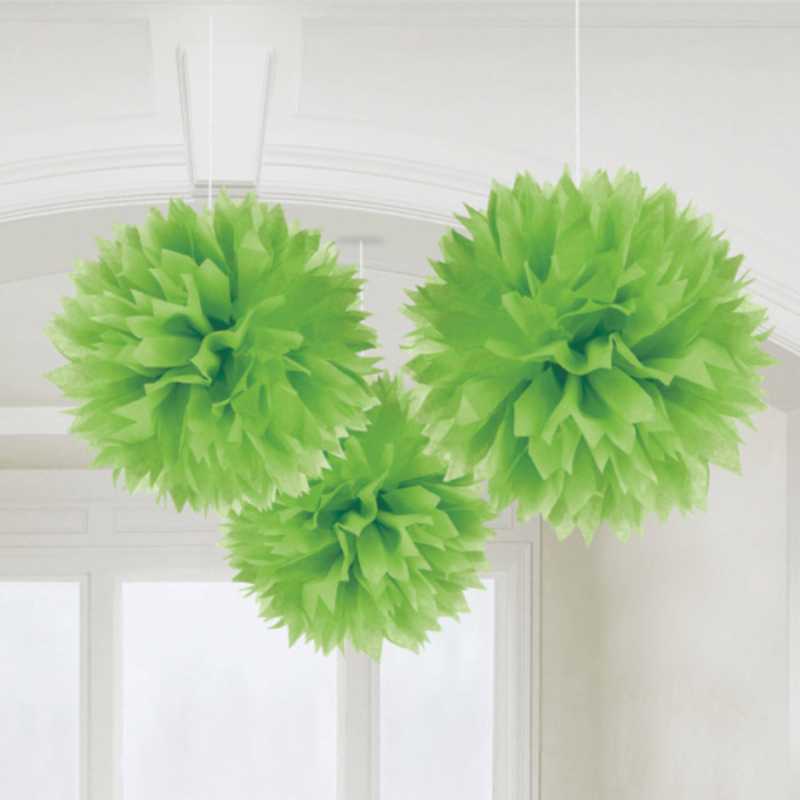 Pompon hellgrün 40cm, 3 Stk.