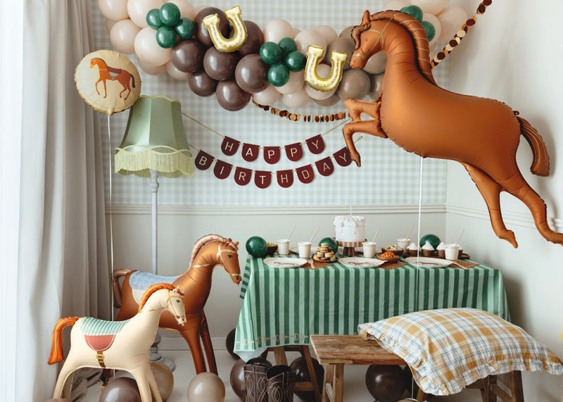 party, birthday, balloons, tableware, cake