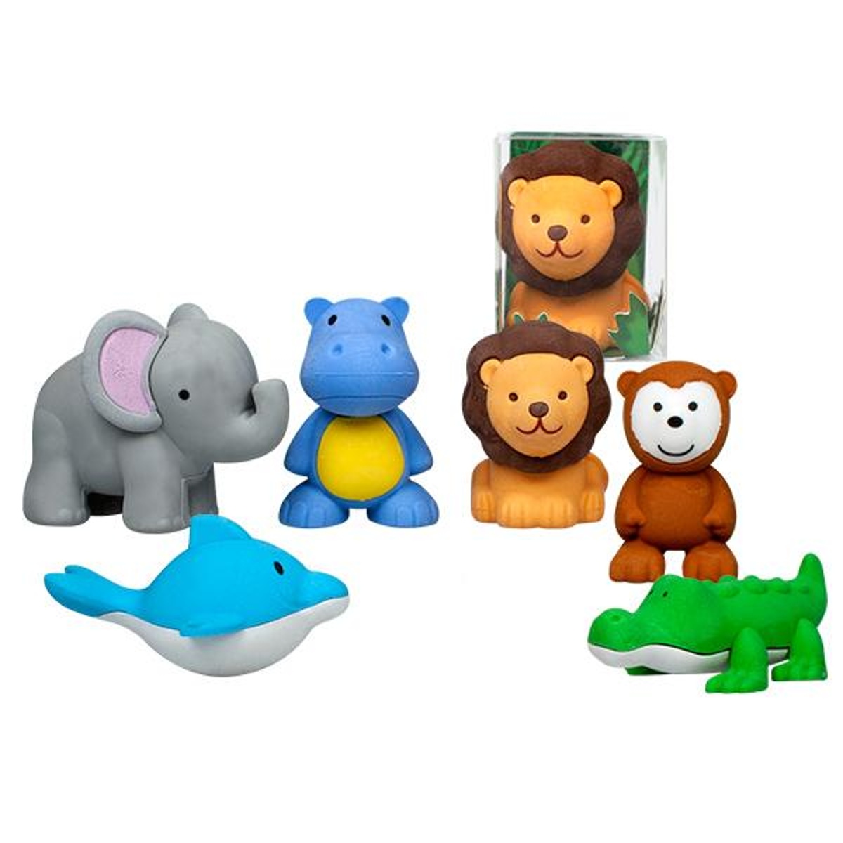 Spielzeugfiguren, Tierfiguren, Wasserspielzeug, Löwe, Hai