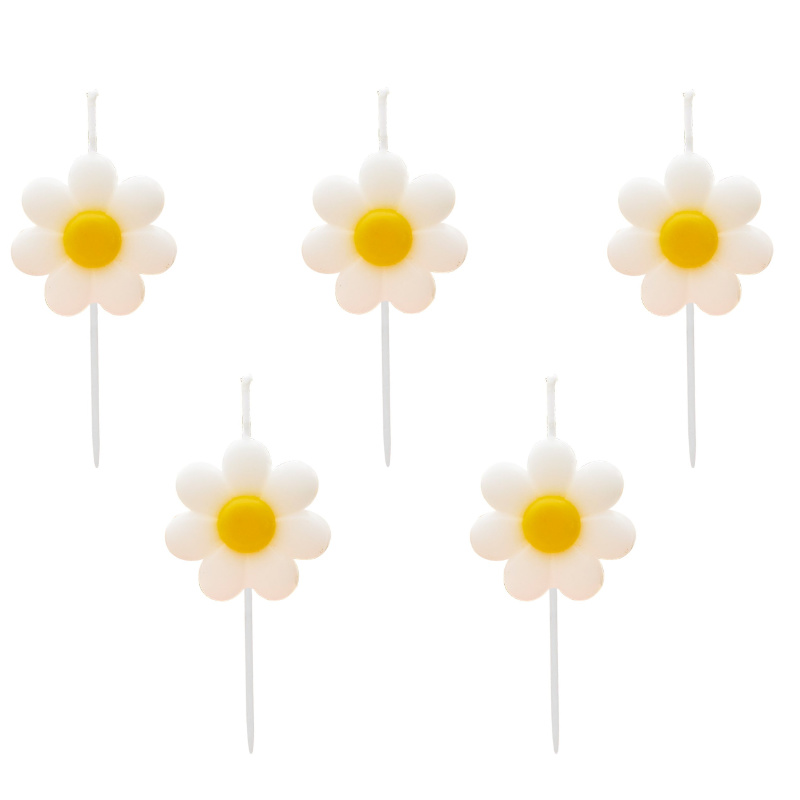 Bougies d'anniversaire Meri Meri Pâquerettes, 5 pcs.