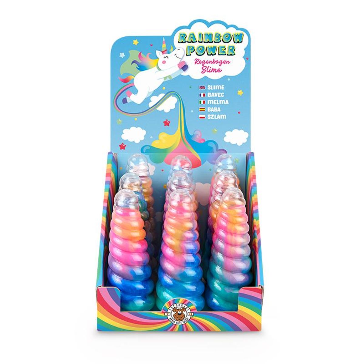Slime, Twist Slime, Regenbogen, Bunt, Einhorn-Thema