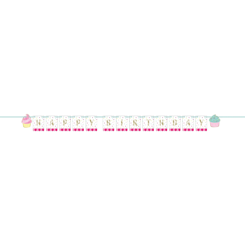 Guirlande Happy Birthday Cupcakes