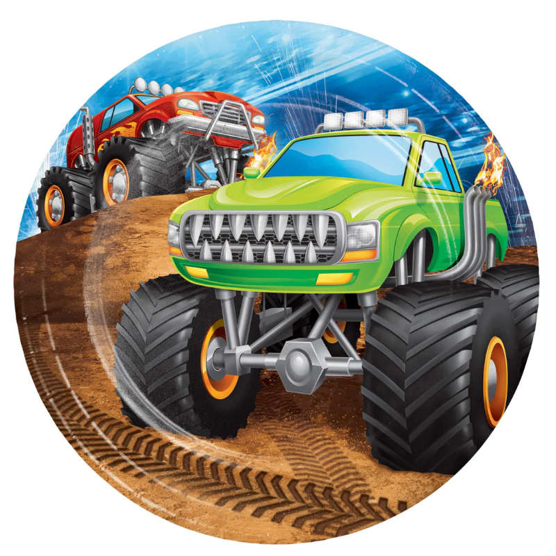 Kindergeburtstag-Partyteller_klein_Monster_Truck_8_Stk
