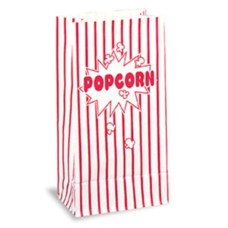 Popcorntüte rot-weiss gestreift, 10 Stk