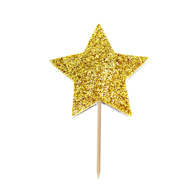 Kindergeburtstag-Cake-Topper-goldene-Sterne-1