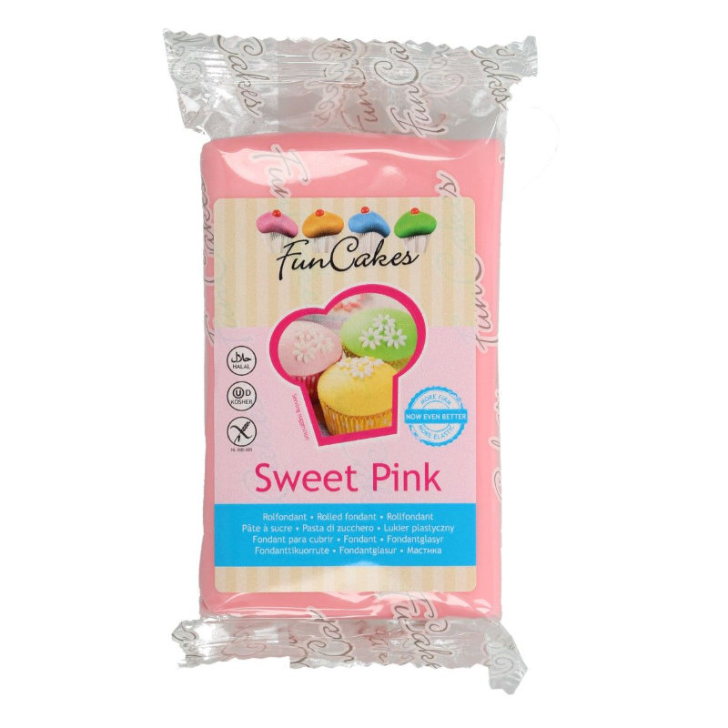 Funcakes Fondant Süsses Rosa, 250 g