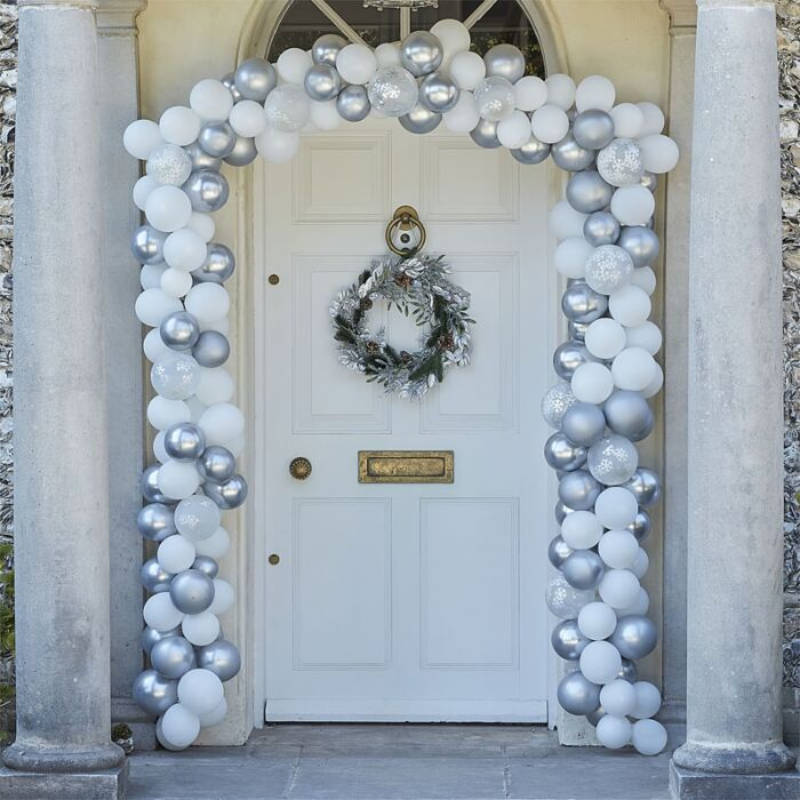 Kindergeburtstag-Ballonset_Tuerdeko_Silber_weiss_1