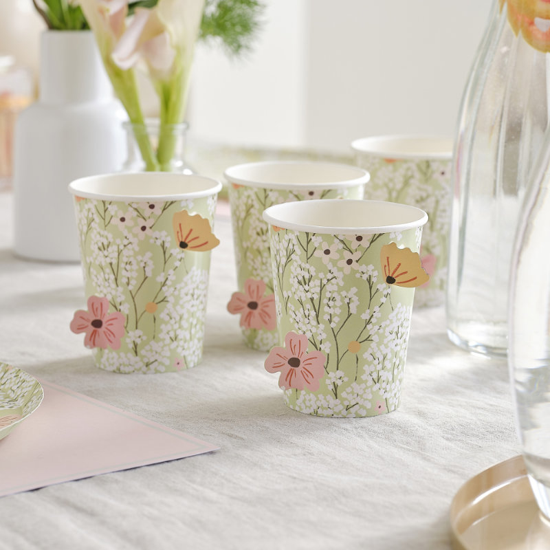 Kindergeburtstag-Becher-Floral-Baby-Shower-2