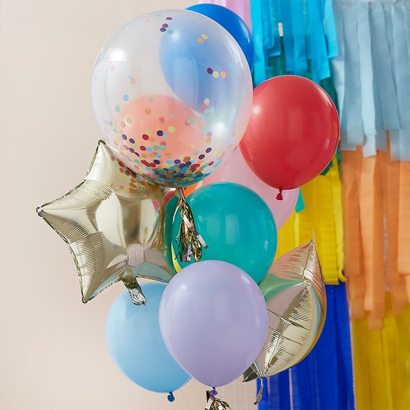 Kindergeburtstag-Ballonbuendel_Regenbogen_1
