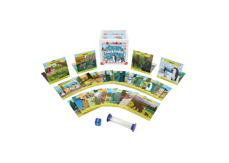 Tierwelt, Tierkarten, Puzzlekarten, Sanduhr, Spielset