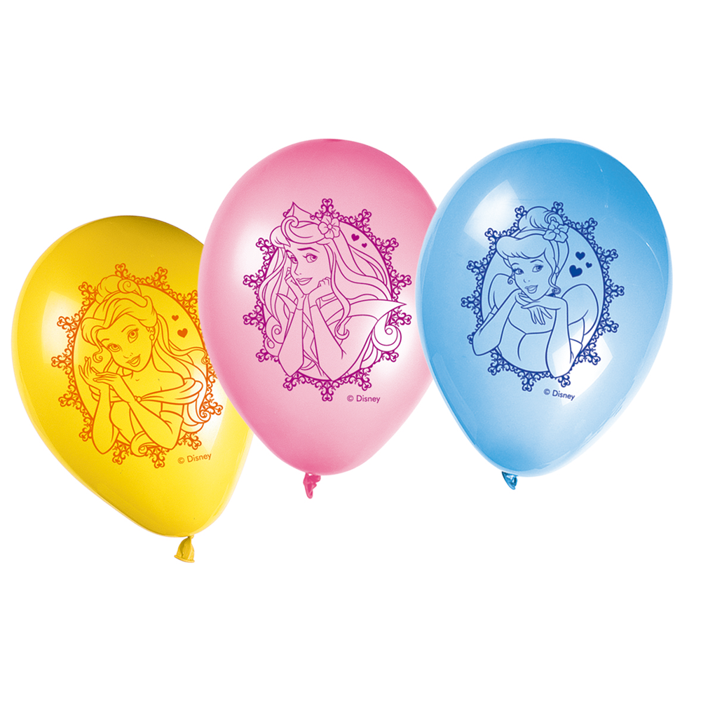 Ballons, Disney, Prinzessin, Gelb, Blau