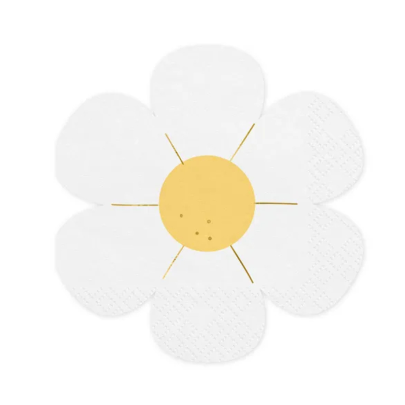 Kindergeburtstag-Servietten-Ganseblume