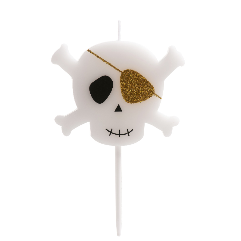 Kindergeburtstag-Kerze-Totenkopf-Pirat-1