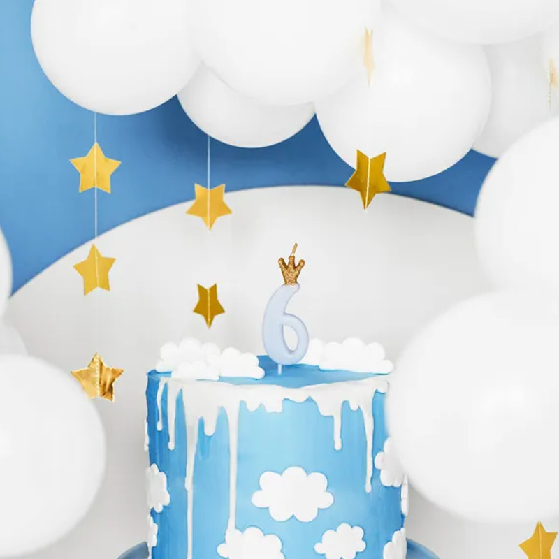 Kindergeburtstag-Zahlenkerze_Zahl_6_mit_Krone_Blau_2