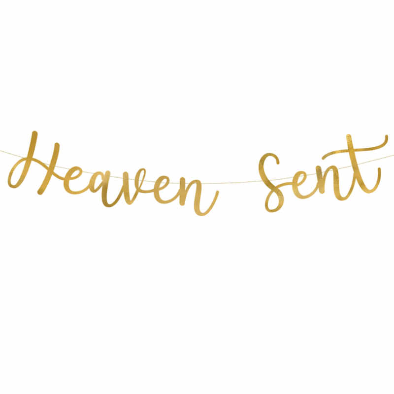 "Banner Taufe ""Heaven Sent"" Gold"