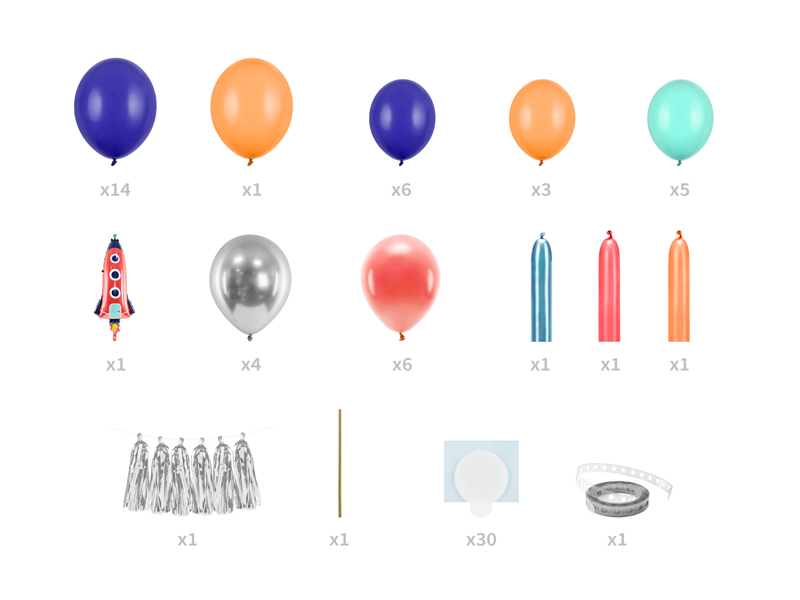 Ballon, Partyzubehör, Bunt, Konfetti, Banderolentaschen